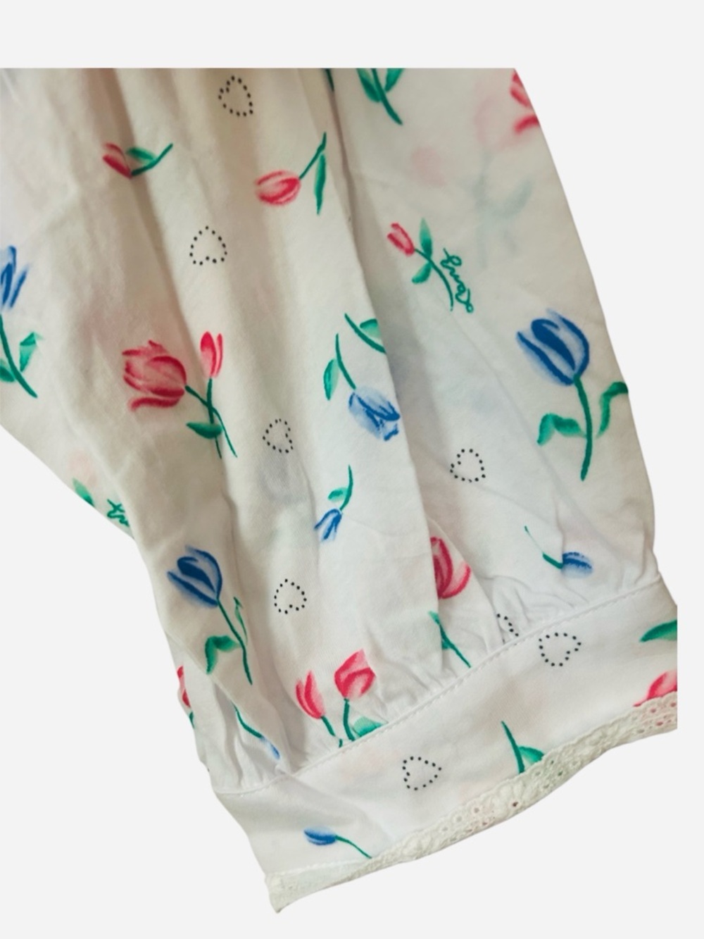 NEW Lanz of Salzburg White Floral Classic Cozy Cotton Nightgown NWOT - Picture 5 of 10